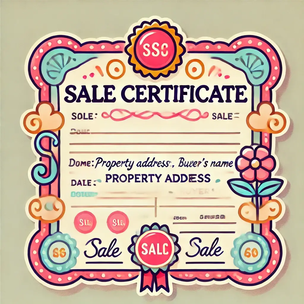 certificate of sale